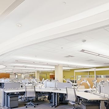 Armstrong Dune 1772 Acoustic Ceiling Tiles - 2x2, 16 White Tiles for Suspended Ceiling Grid