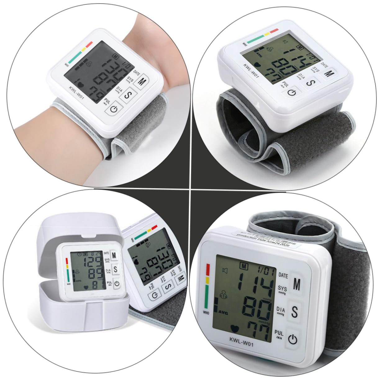 Ipetboom 2sets Misuratore Di Elettronico Con Voce Inglese Digitale Portatile Per Uso Domestico Facile Da Usare Funzione Di Risparmio Energetico e Compressione Automatica
