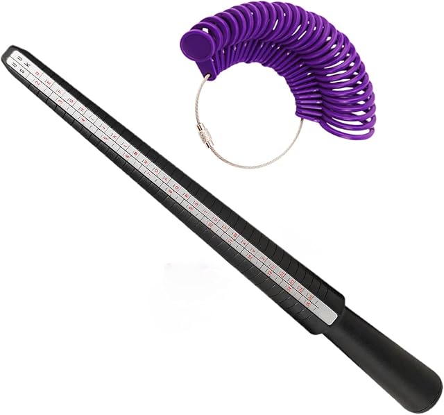 DHSDONLINE Ring Sizer UK Ring Mandrel Stick Ring Measurement Tools for Women Men Finger Rings Size Measure UK Sizer