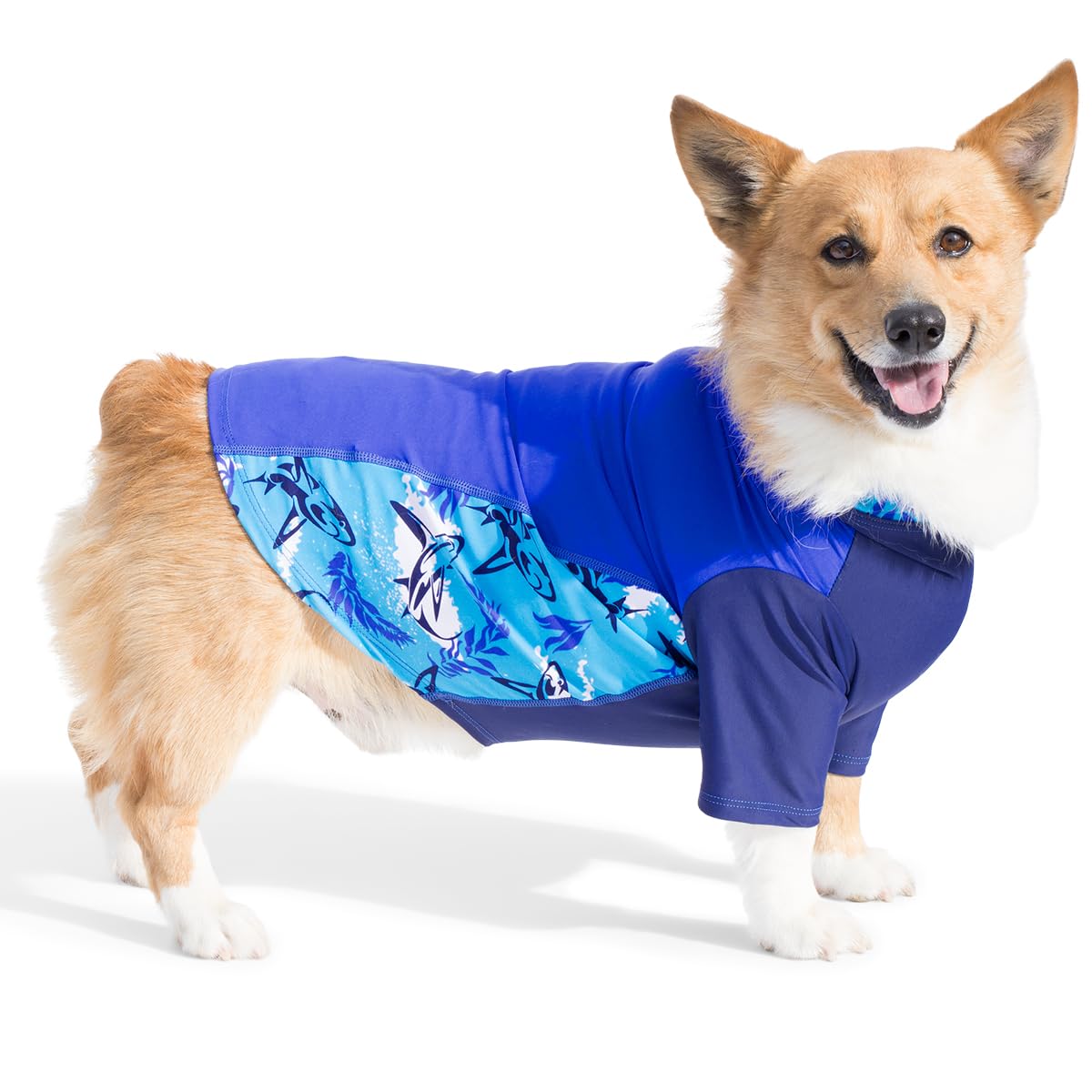 PlayaPup Dog Sun Shirt, USA Made (UPF 50+), Lago, 4X-Large