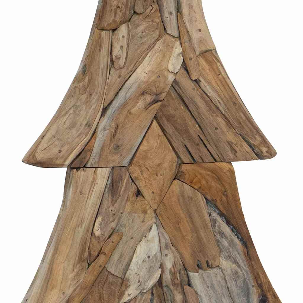 Sapin de Noël marron 181,5 cm en bois de teck massif