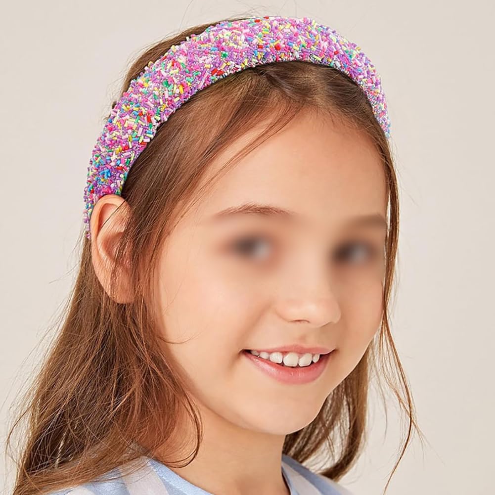 Amazon.com : GSHLLO 2 Pcs 1.2 Inch Sprinkles Headband Wide  display picture 3