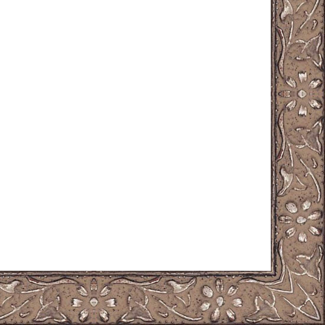 CountryArtHouse Picture Frame Moulding (Wood) 100ft bundle - Ornate Pewter Finish - 0.625