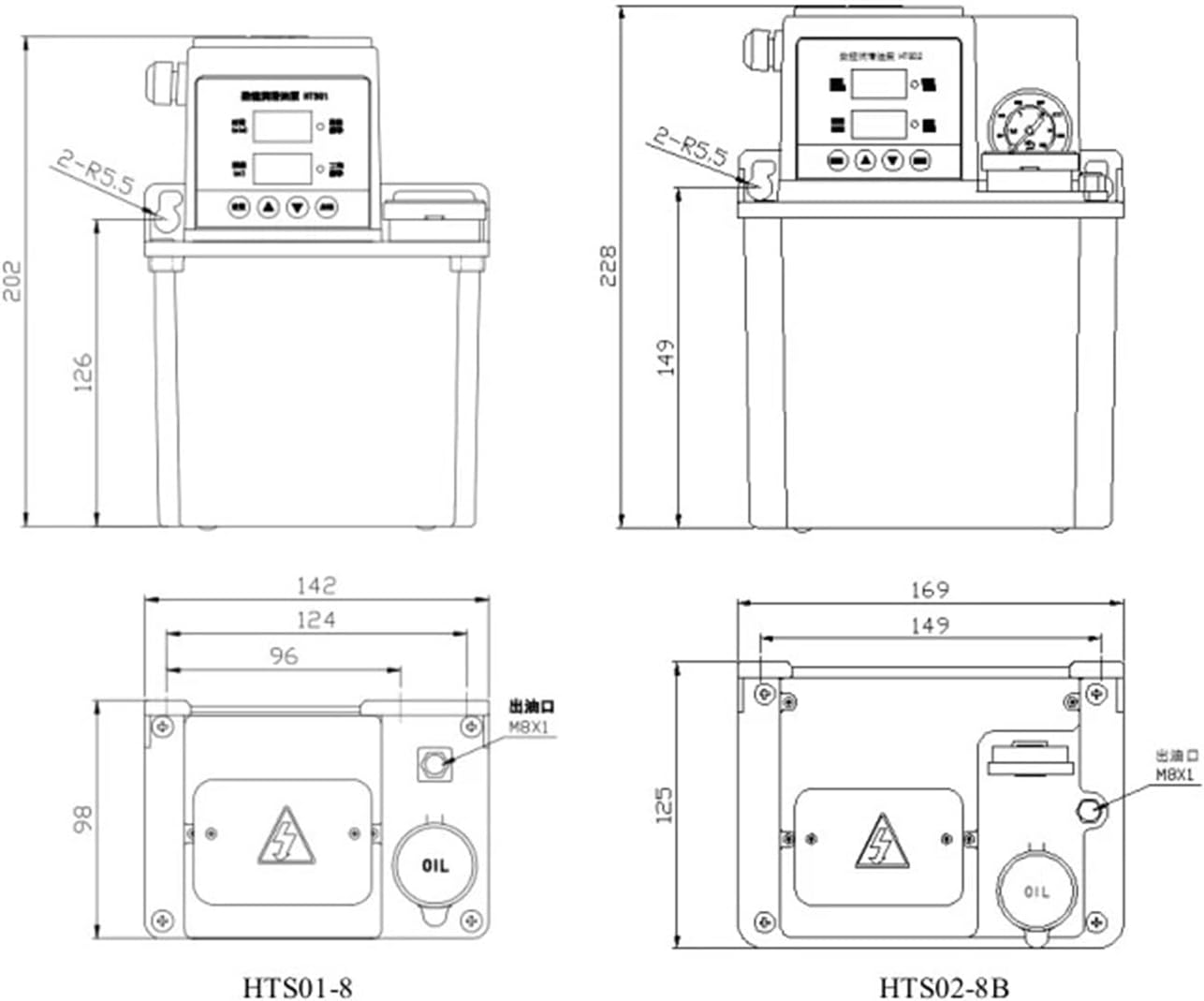 1PC 110V 1/2L CNC Electromagnetic Lubrication Pump Lubricator 1/2 Liters Lubricant Pump Automatic Lubricating Oil Pump(1L with Oil Gauge)
