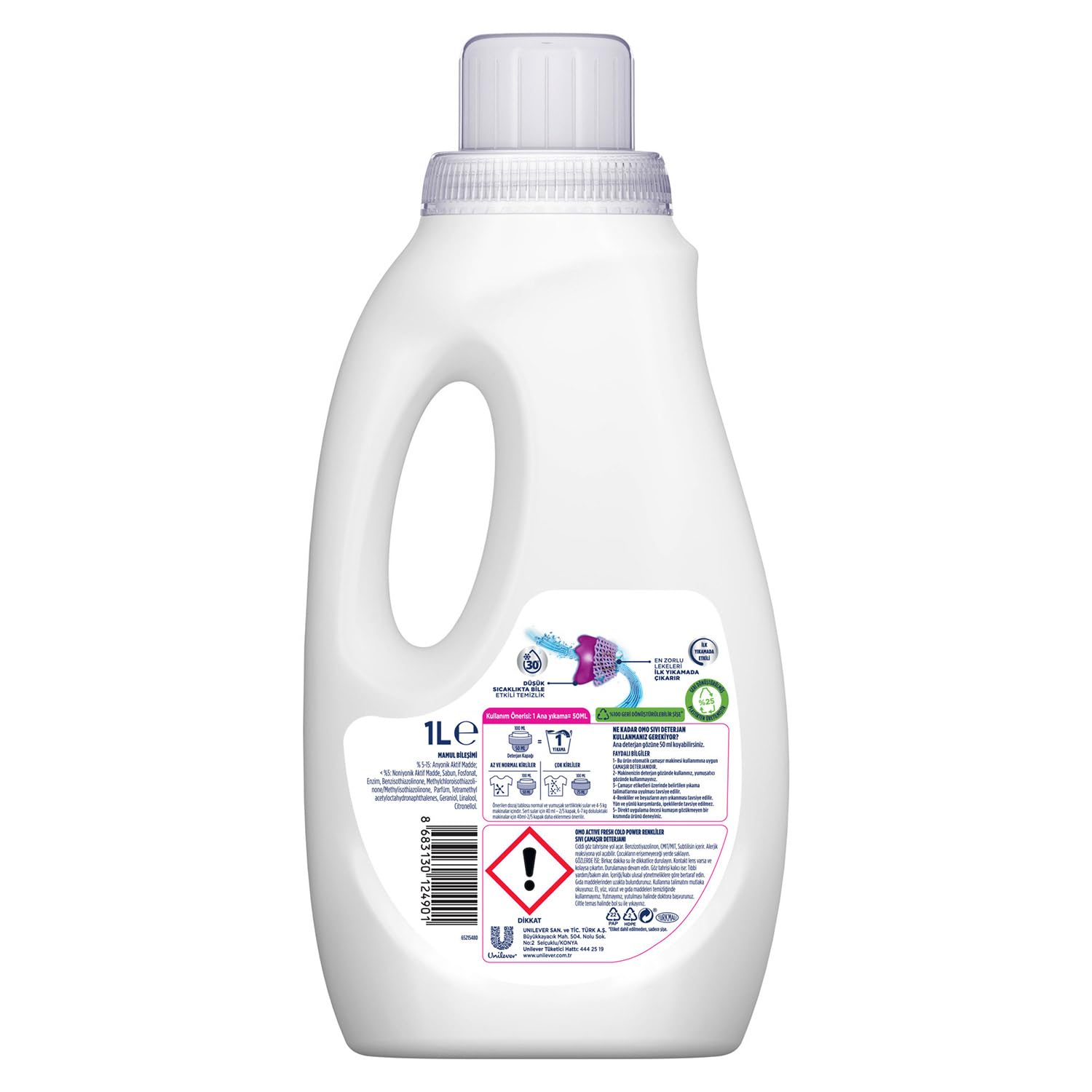 Omo Active Fresh Cold Power Renkliler Sıvı Deterjan 1000 ml