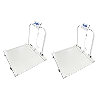 Vista 11 de VisionTechShop MVW1 - Plataforma de báscula para silla de ruedas resistente, 1000 libras x 0.5 libras, mango plegable integrado y ruedas para una