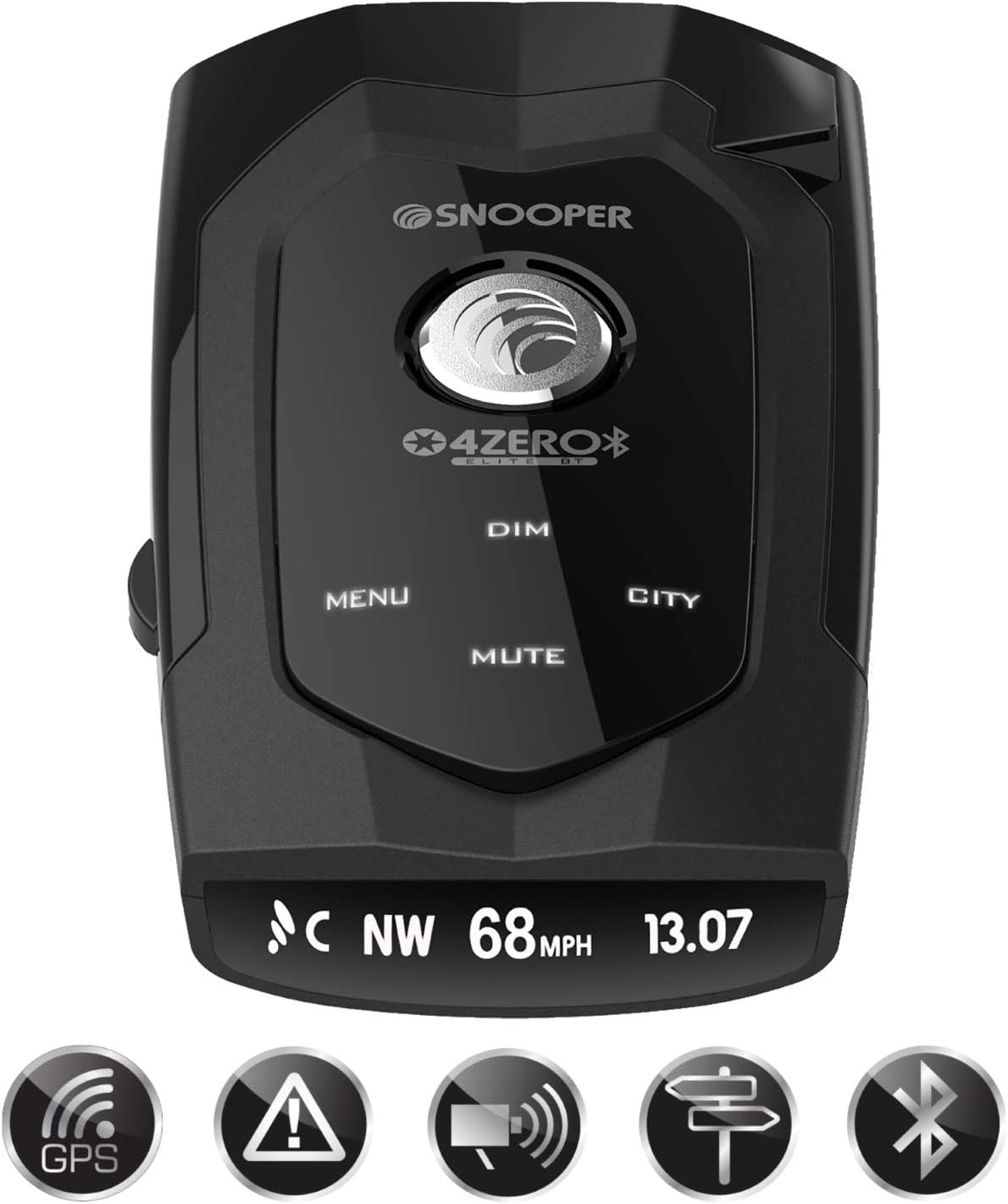 Snooper 4Zero Elite BT GPS/Radar/Laser Detection Device with Bluetooth