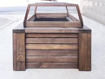 Amazon.co.jp: 高さのあるビオトープ 40L トロ舟＆木枠セット(3D型防鳥