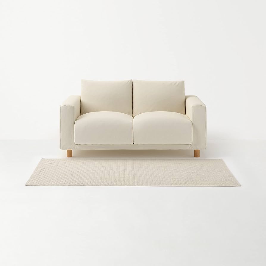 Amazon|MUJI 無印良品 洗いざらしの綿キルティングラグ ライト Amazon|MUJI 無印良品 洗いざらしの綿キルティングラグ ライト