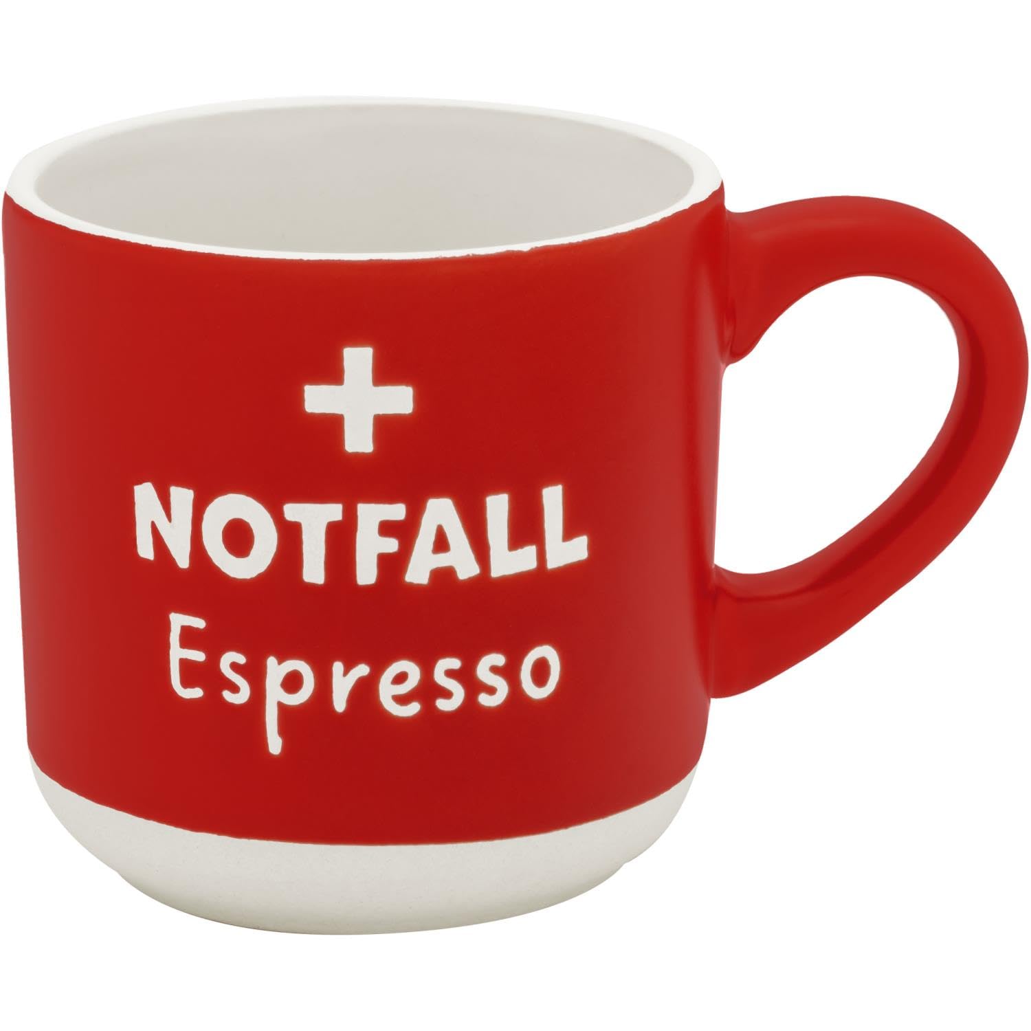 GRUSS & CO Filiżanka do espresso z grawerunkiem w nagłych wypadkach | Mini filiżanka z kamionki, 10 ml, torebka z banderolą prezentową | prezent dla przyjaciół, urodziny | 74652