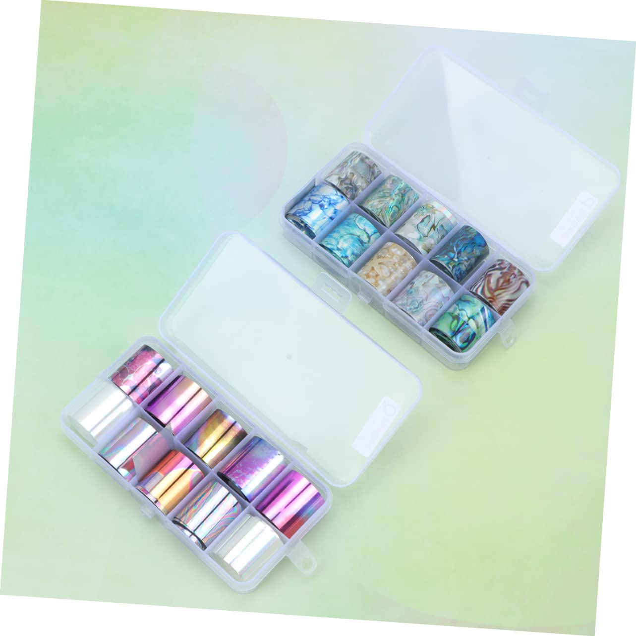 PACKOVE 2 Set Stickers Adesivi Per Nail Art Decorazioni Per Unghie Con Design Vari Facili Applicare Per Manicure E Decorazioni Unghie Per Donne 50 * 2