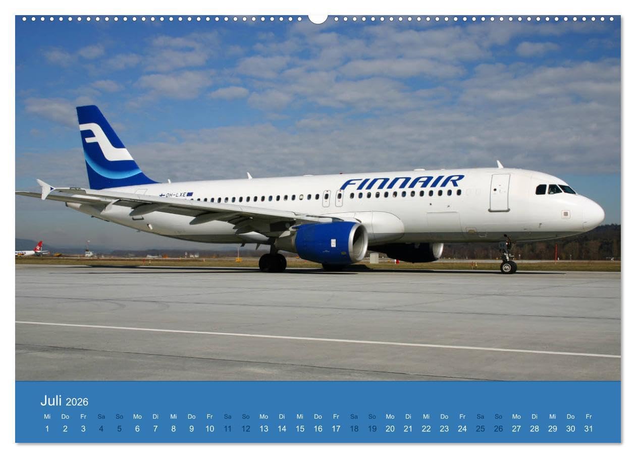 Airbus Airliners (hochwertiger Premium Wandkalender 2026 DIN A2 quer), Kunstdruck in Hochglanz: Die Airbus Flugzeug Familie deckt heute das ganze ... Von A300 bis A380 (CALVENDO Mobilitaet)