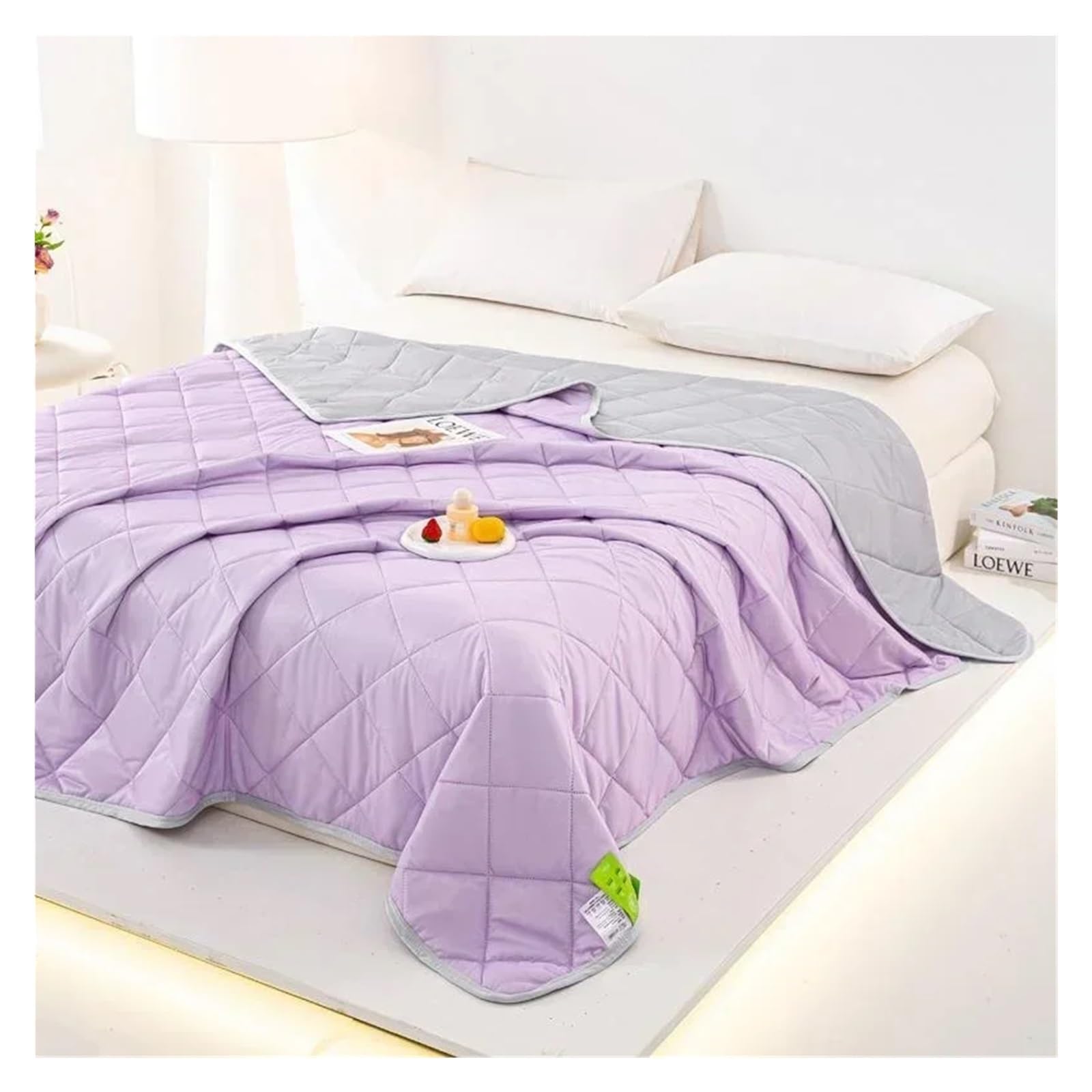 IUVYTA Summer Duvet Summer Breathable Ice Silk Blanket for Bedroom Washable Plaid Air Conditon Comforter Lightweight(A4 summer blanket,200x230cm XL)
