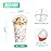 100 PACK 12 oz Clear Plastic Cups with Dome Lids, Disposable Dessert Parfait Cups for Ice Cream, Iced Cold Coffee Drinks, Cupcake, Fruit for Party