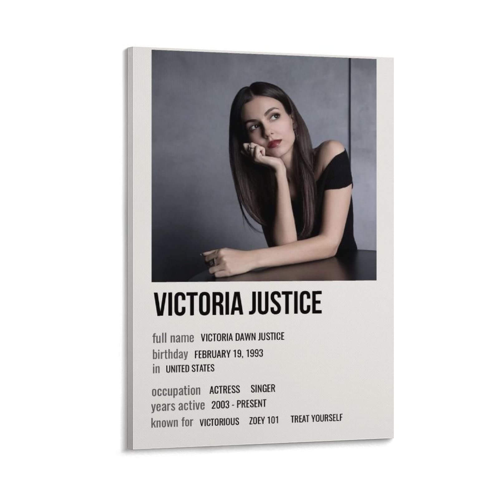 Qiufeng2015 3 Panel Hanging Posters Vertical Victoria Justice Frame-Style 08x12inch(20x30cm)