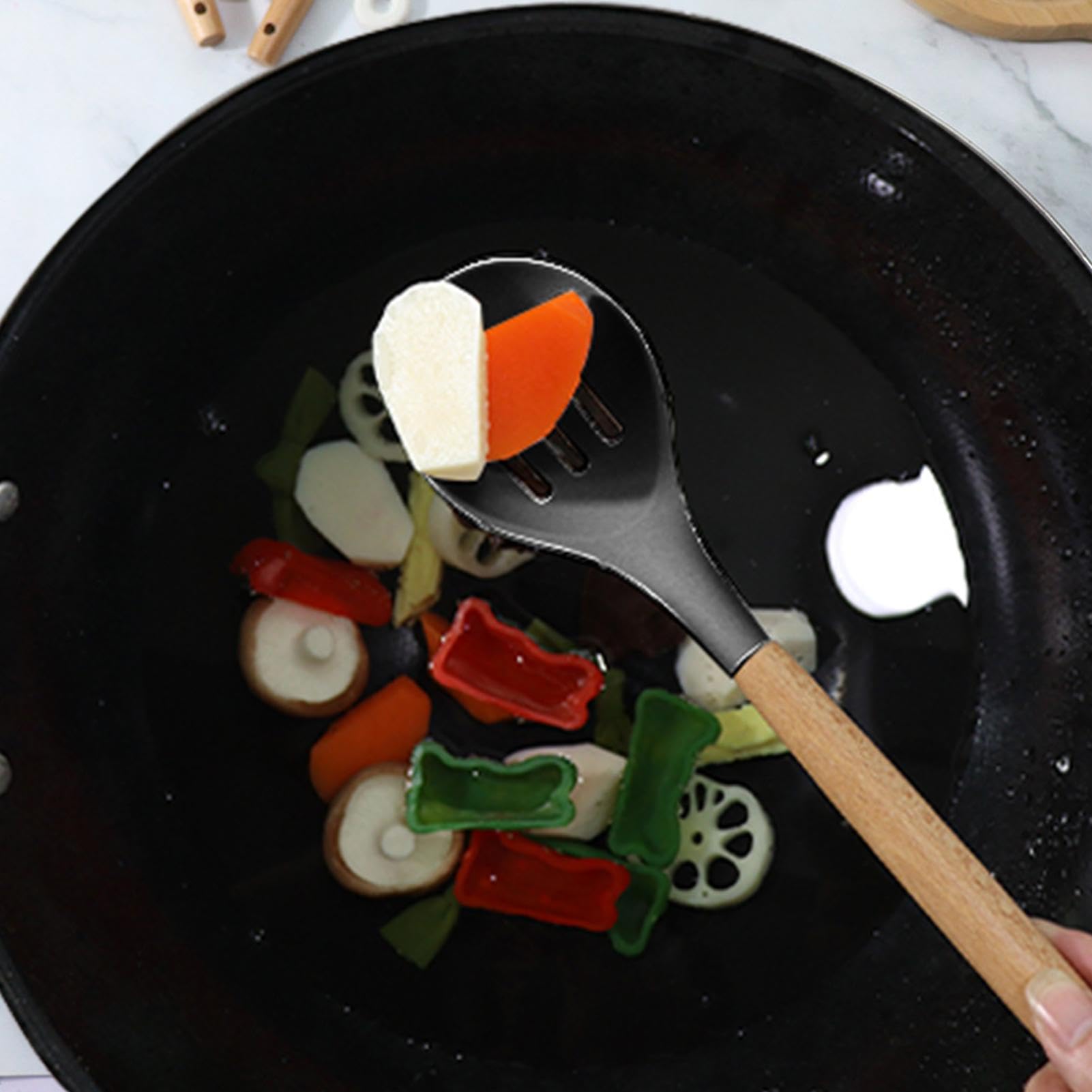 Set di spatole da cucina in silicone, set di 33 utensili da cucina