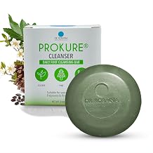 PROKURE Foot Cleanser Bar for Dry, Cracked Feet Exfoliates & Softens Calluses with Tea Tree Oil, Urea, Aloe Vera & Camphor | Hydrating, Paraben-Free, Dermatologist-Tested | Made in USA | 3 oz