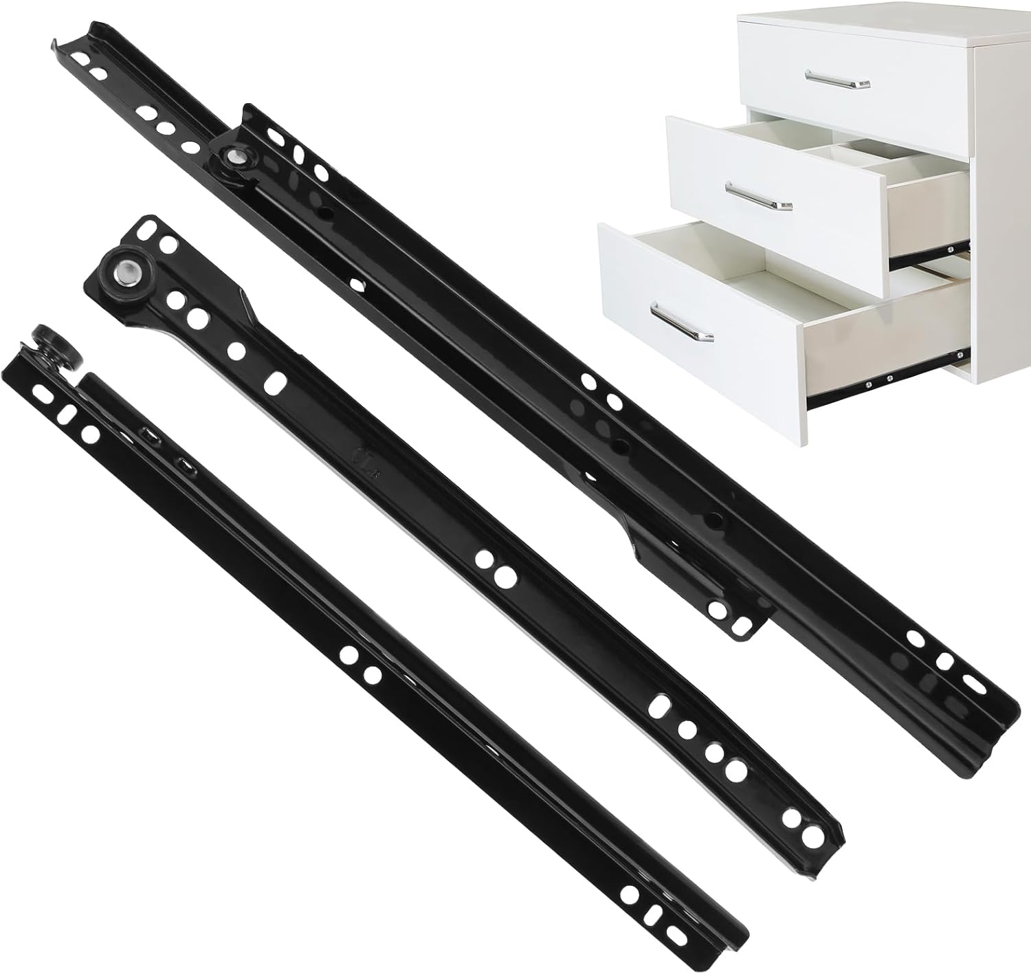 Bottom Mount Drawer Slides, 12Inch Bottom Mount Side Mount Dresser Drawer Slides