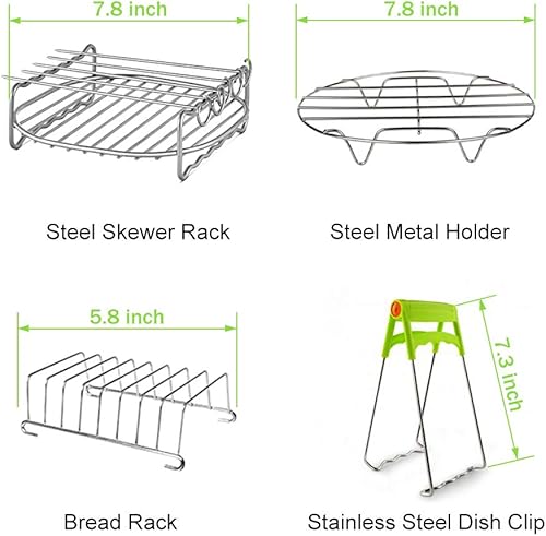Miniatura 3 de Juego de accesorios para freidora de aire, 12 piezas compatibles con freidora de aire Gowise Cosori Phillips Ninja Cozyna de 4, 4.2, 5.5, 5.8