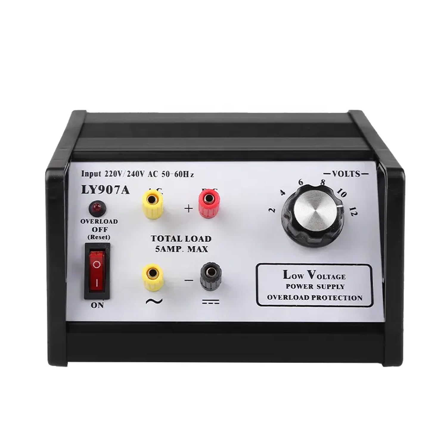 King Mariot Medical Equipments LY907A 12V 5A Dual Educational DC AC Regulated Power Supply | Overload Protection | Ideal for High School Labs