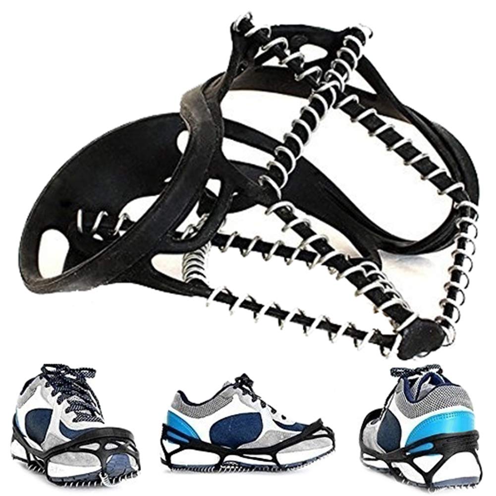 AkoMatial Shoe Cover Overshoes Anti-Slip Shoes Gripper Snow Ice Walking Traction Cleats for Outdoor Camping Hiking