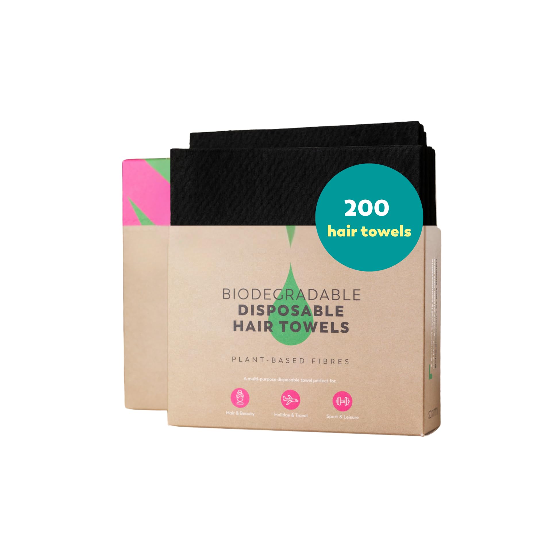 Scrummi Disposable Hair Towel | High Absorbent Single Use | Disposable Soft Waffle Textured (Pack of 200)