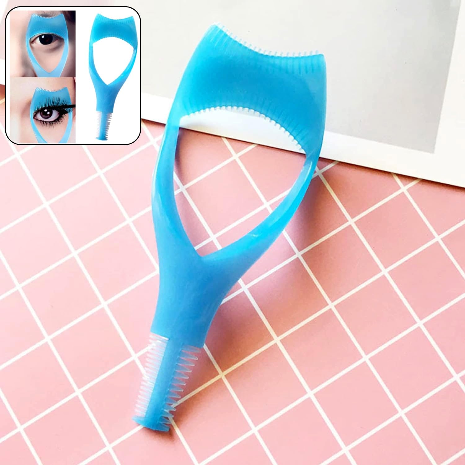 Wowli 3-in-1 Plastic Mascara Applicator & Eyelash Tool β Brush, Curler, Comb & Eyelash Guide for Better Eye Makeup (1 Pc) 4