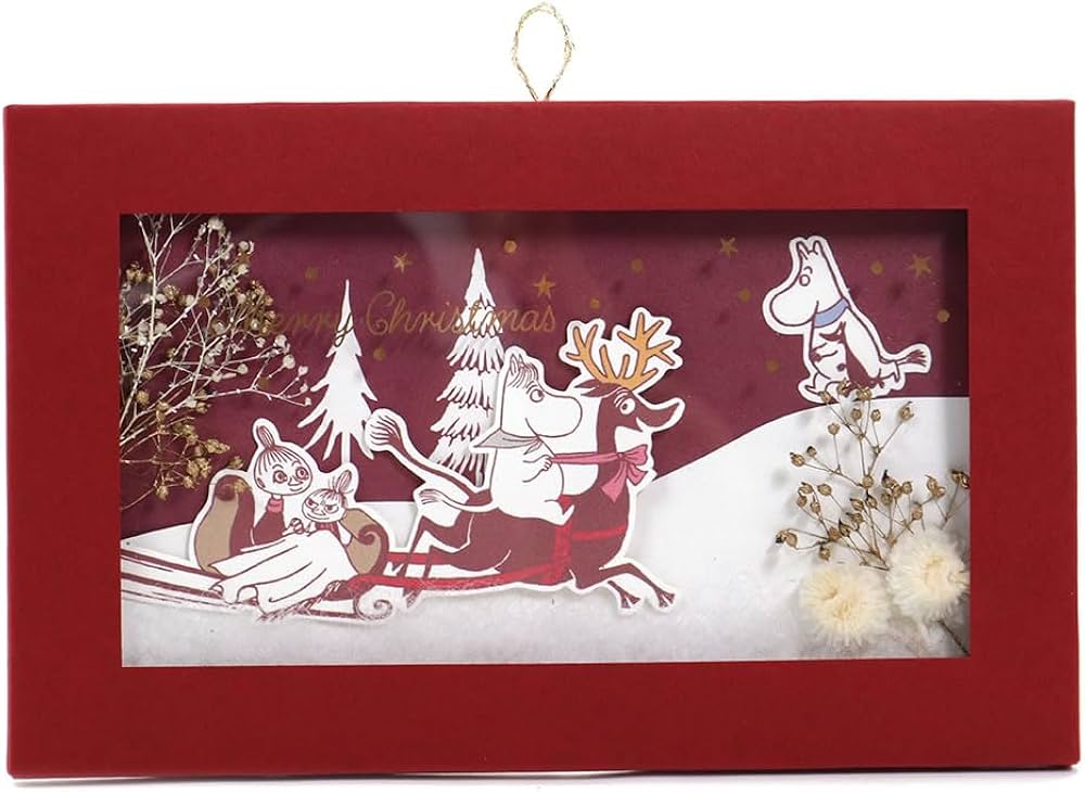 No.121 クリスマスver.冬のぷかぷかハーバリウム3本set Amazon | クリスマスカード 洋風 APJ ムーミンハーバリウム そり XC