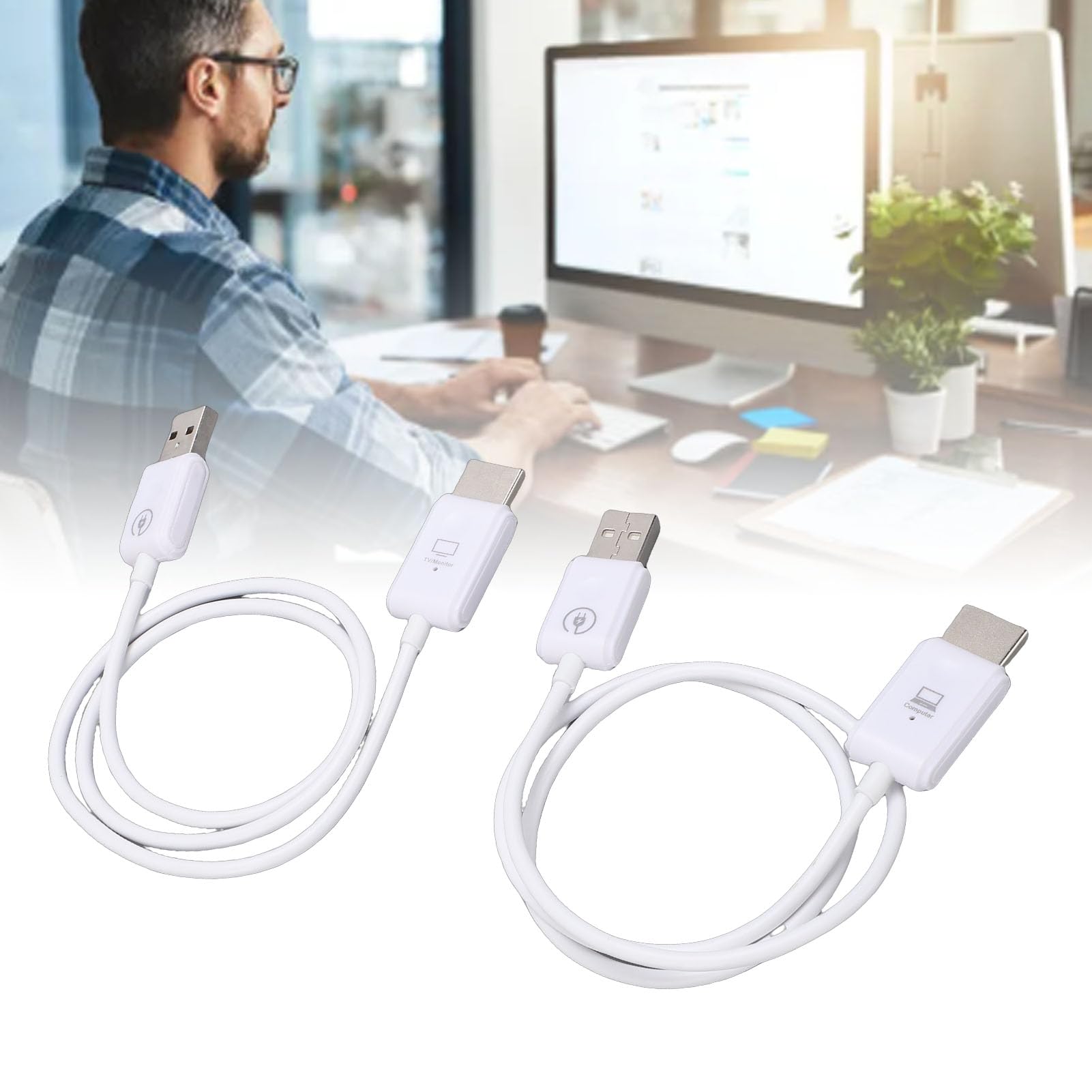 Topiky Émetteur et Récepteur HDMI sans Fil Améliorés, Extension HDMI sans Fil pour Streaming Vidéo, WiFi 5G, Portée 50 M, Kit D'extension 1080p Point à Point pour Projecteur TV PC