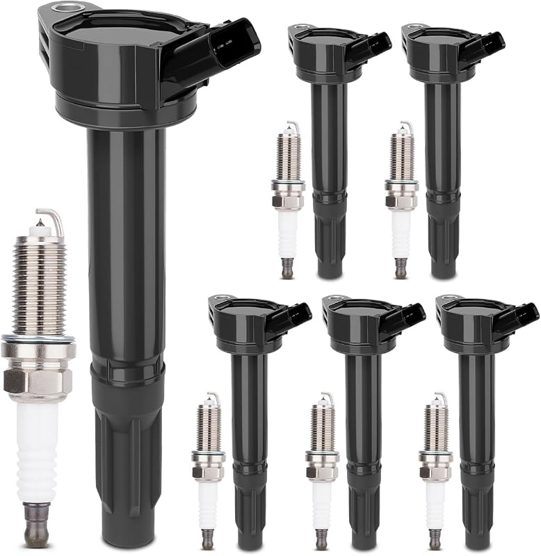 Kit de bobinas de ignição UF487 GDUKOP com vela de ignição de irídio para Toyota e Lexus – 6 itens