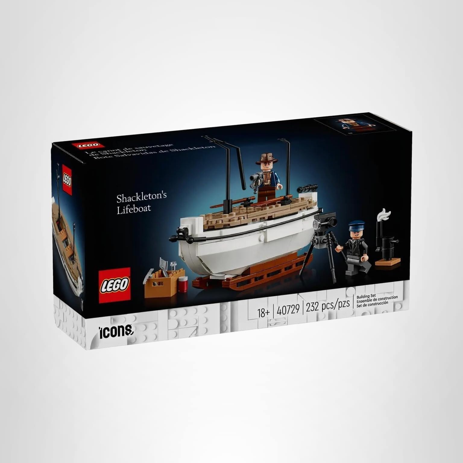 Amazon.com: LEGO Icons Shackelton's Lifeboat (40729) : Toys & Games