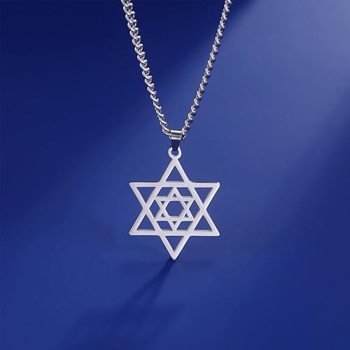 Miniatura 3 de EUEAVAN Star of David Evil Eye Necklace Six-pointed Star of David Pendant Demonic Hexagram Religious Jewish Amulet Israel Egyptian Jewelry Gifts for
