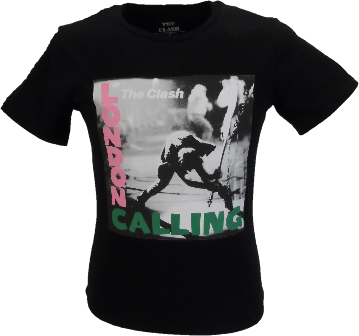 Mazeys Women's London Calling Black Official The Clash T Shirts (Uk, Alpha, Xl, Regular, Regular, )