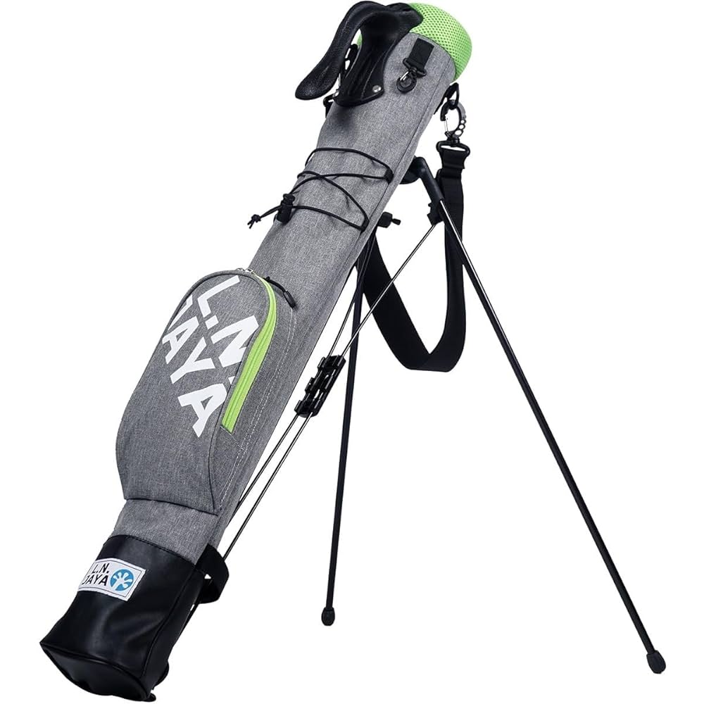 L.N.JAYA スタンド式ゴルフバッグ グレー/グリーン L.N.JAYA 9.0