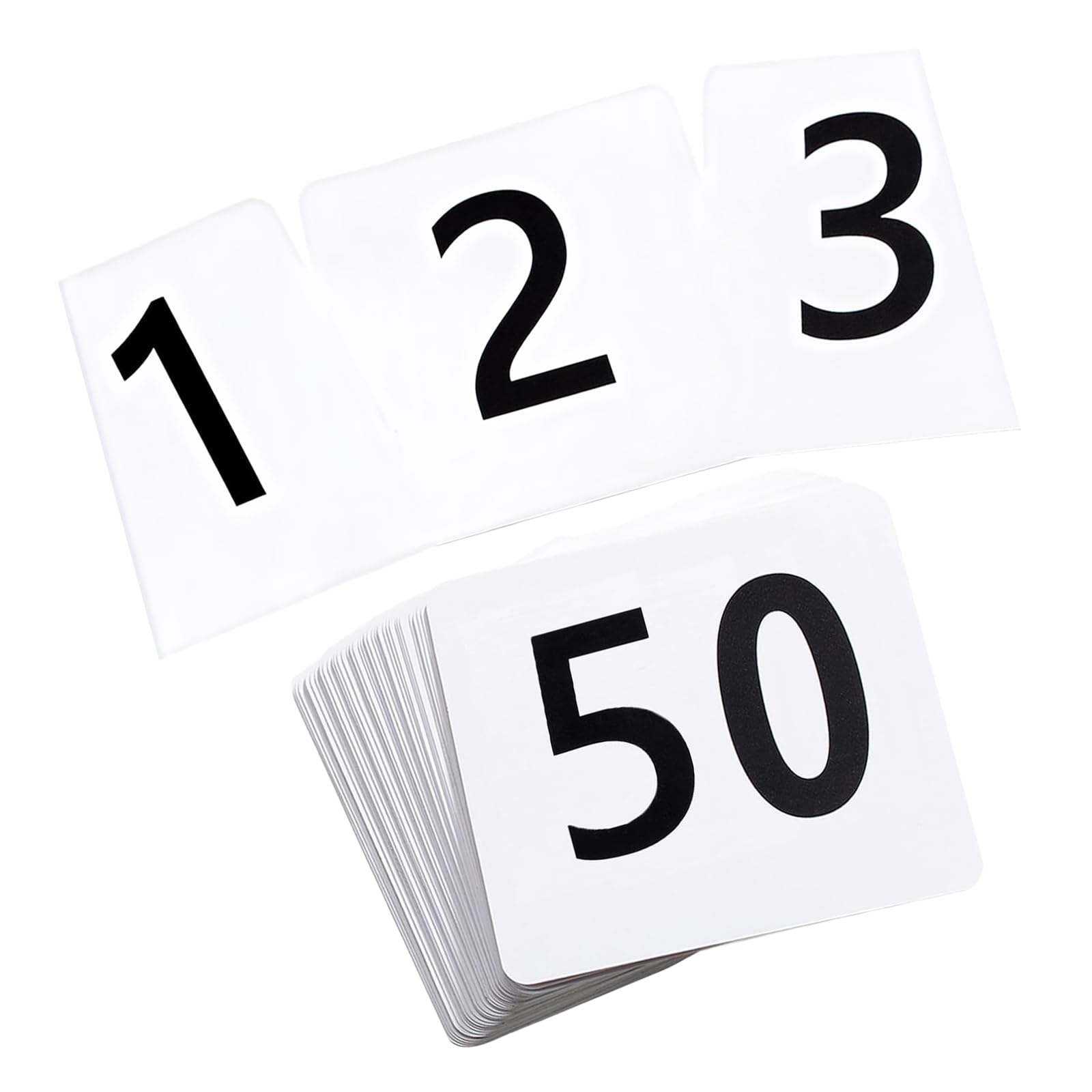 Kalttoy 1 To 50 Easy To Carry Numbered Seats Cards For Restaurants And Banquets Wedding Table Numbers Party Seating Arrangement Easy To Read Table Numbers