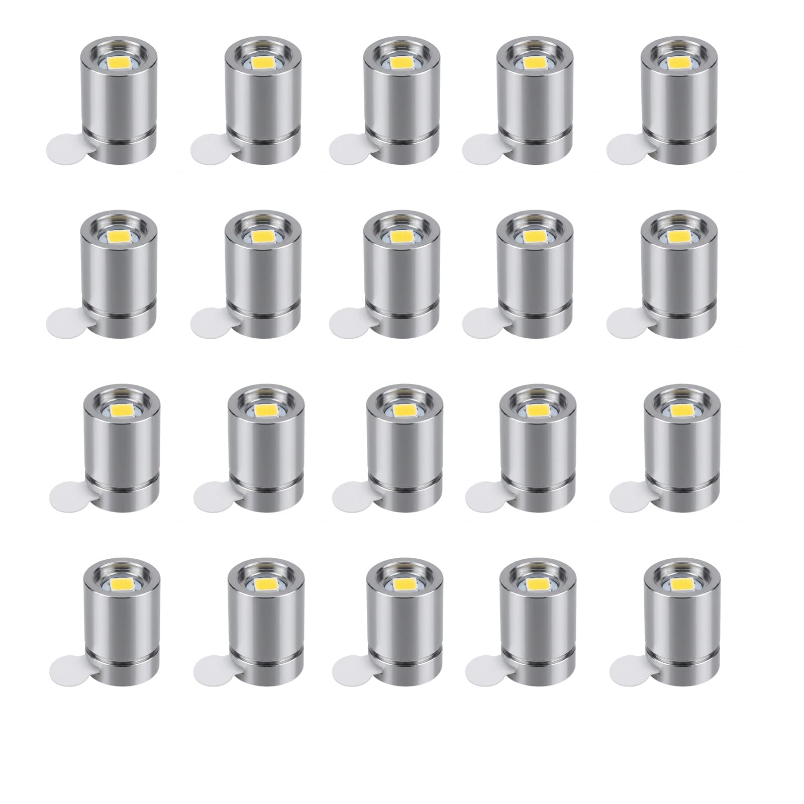 Pack de Luces LED Pequeñas, Mini Lámparas a Pilas para Manualidades, Decoración de Fiestas y Accesorios para Casa de Muñecas, Iluminación Versátil para Proyectos Creativos (20, Blanco Cálido)