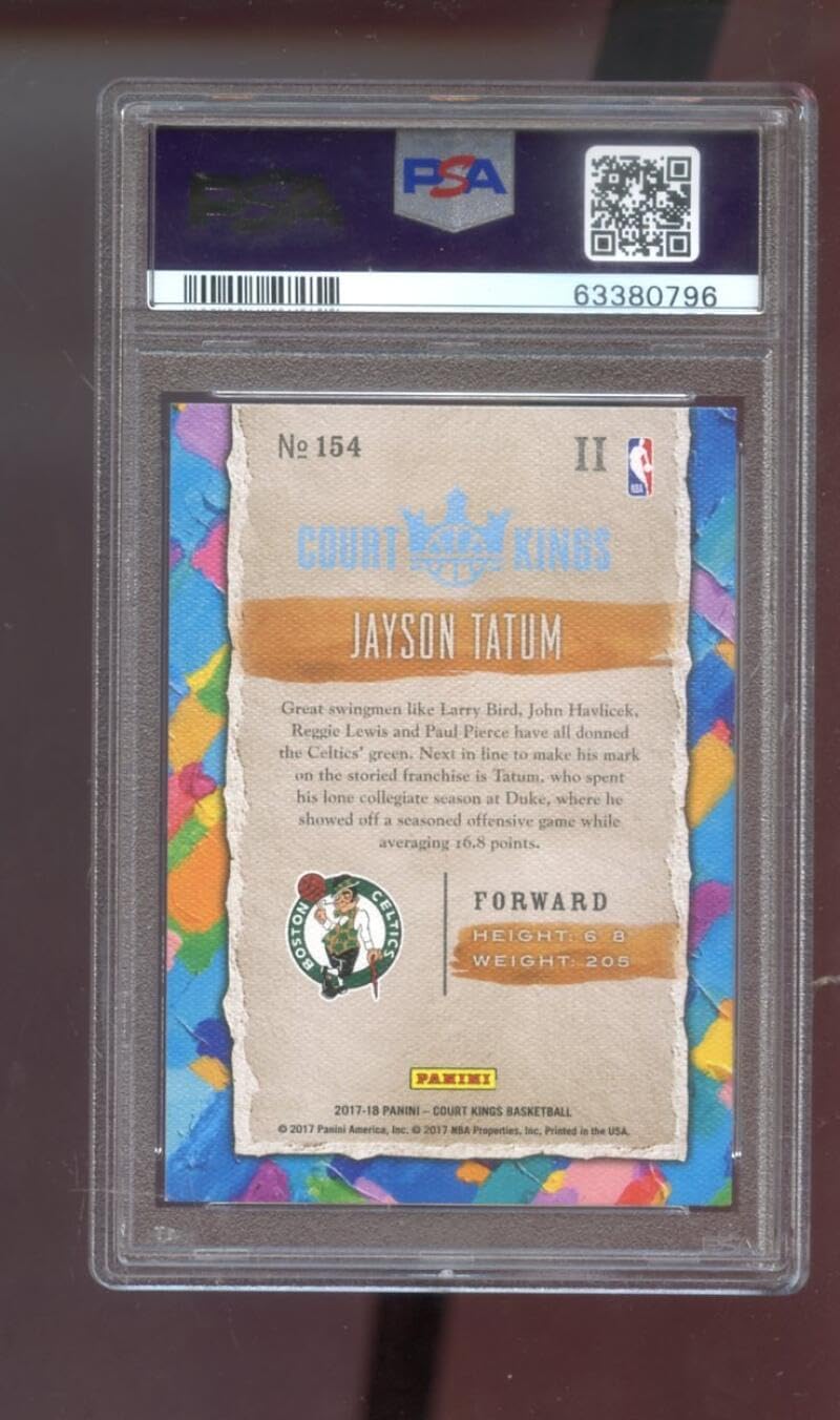 2017-18 Panini Court Kings #154 Jayson Tatum ROOKIE RC PSA 8 Graded Basketball Card NBA Jason 17-18 Boston Celtics 2017-2018