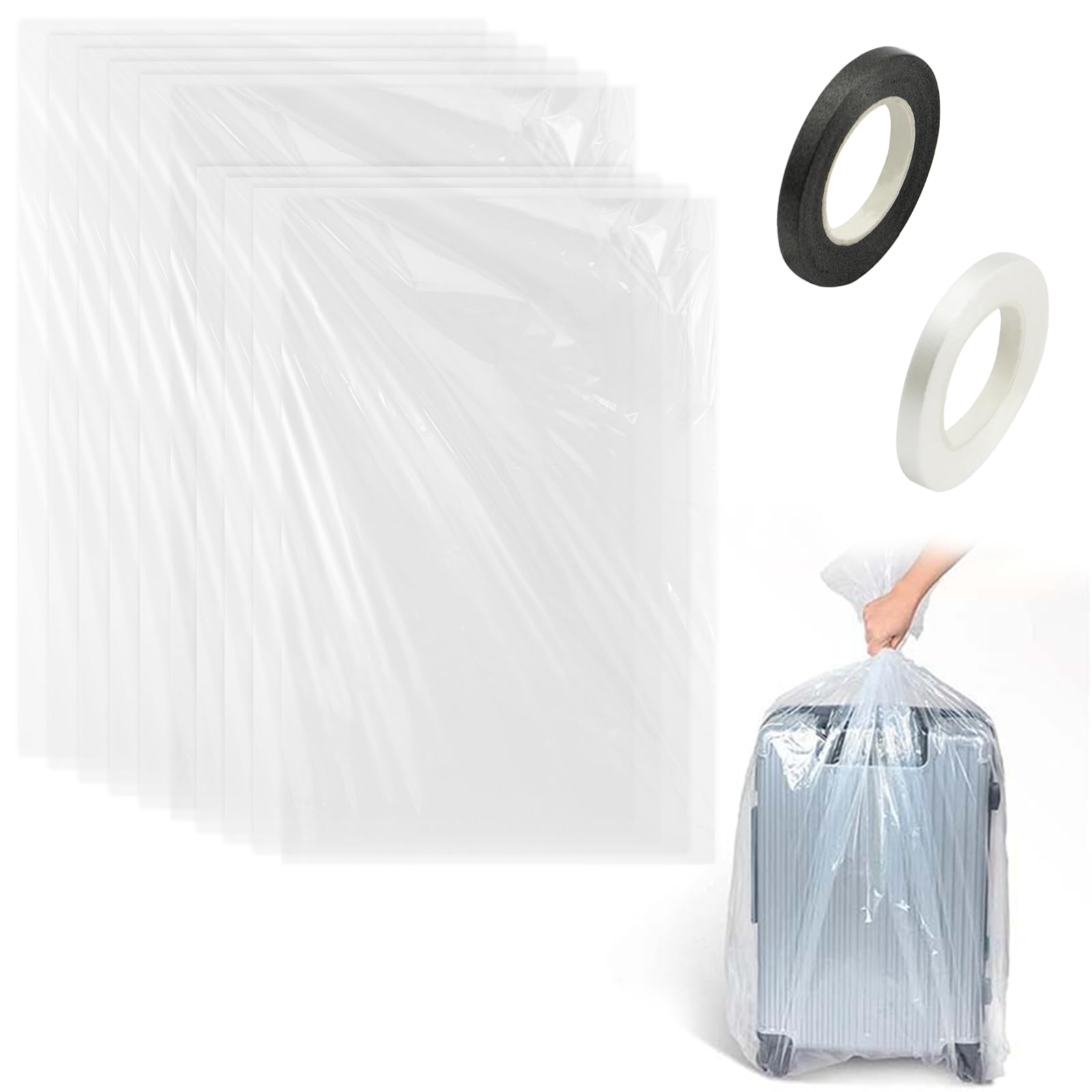 SPOKKI 10 Pcs Flat Large Plastic Bags