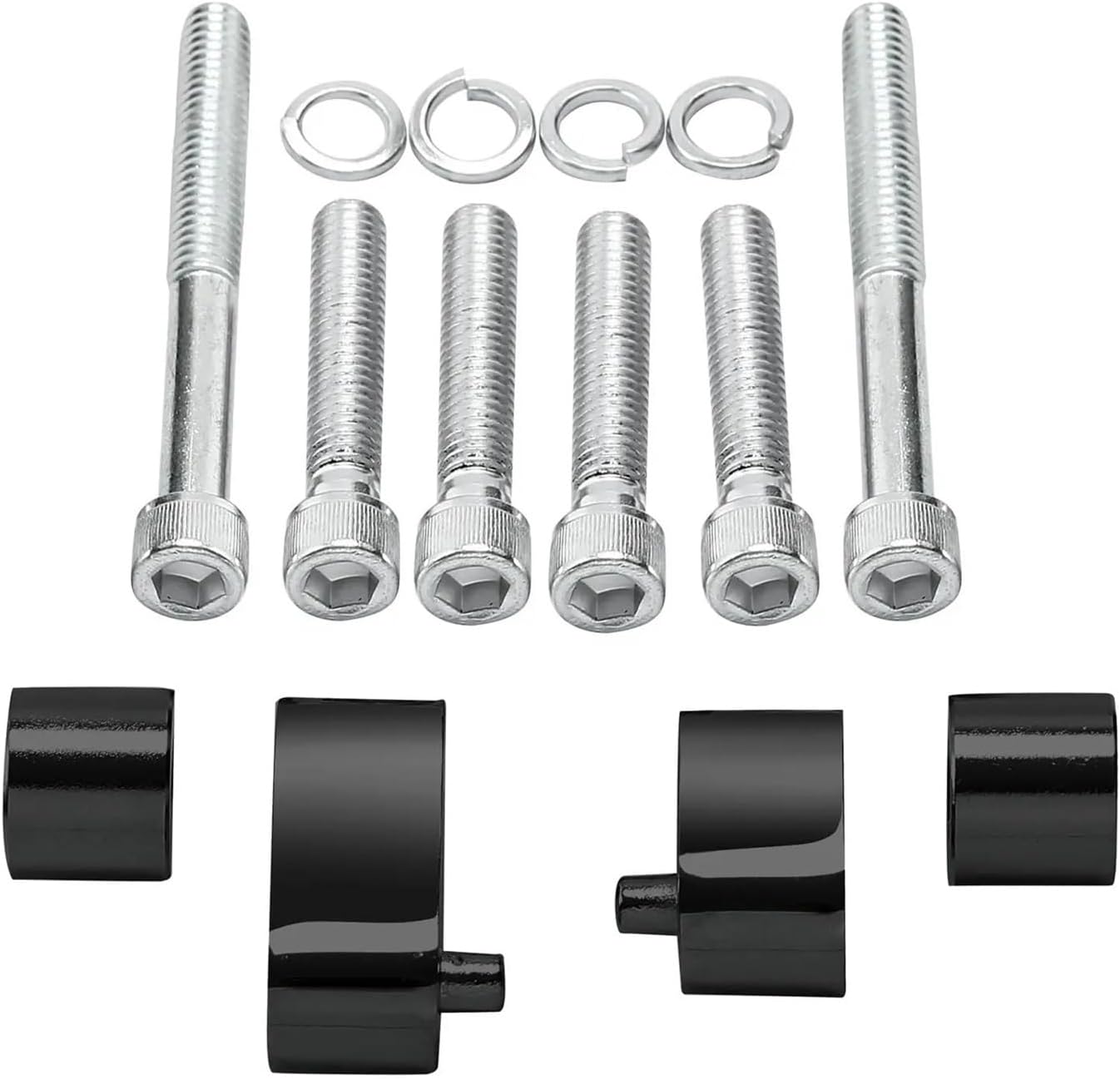 Motorcycle 1-1/4'' Driver Floorboard Spacer Extension Kit Compatible With Harley Touring Electra Glide Road Glide Road King 2009-2022 2019(Chrome)