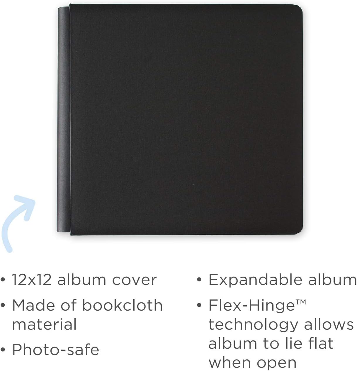 Creative Memories Ebony 12x12 Album & White Refill Pages (with Page Protectors)