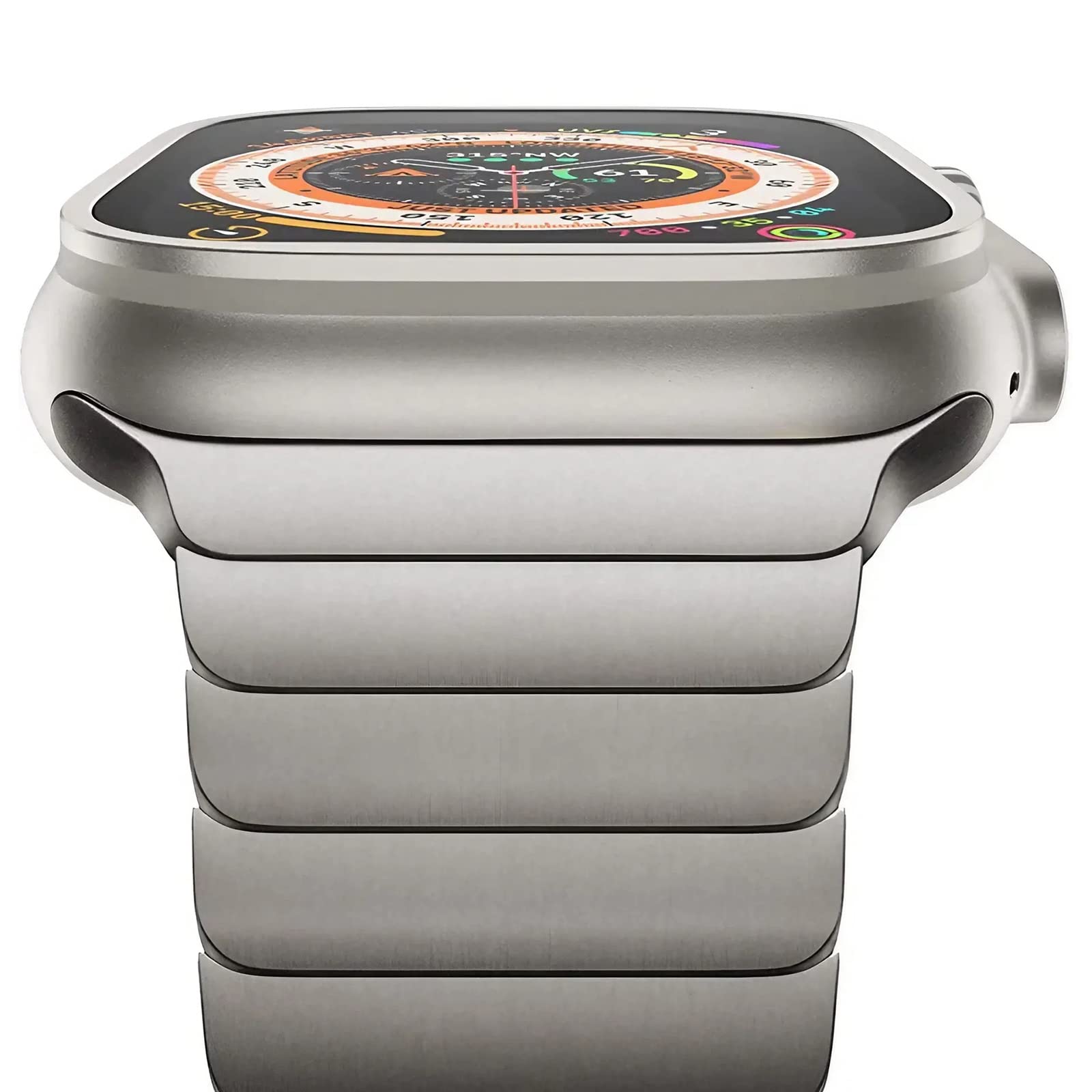 Bransoletka kompatybilna z ultra bransoletką 49 mm, stal nierdzewna, zapasowy pasek kompatybilny z Apple Watch Ultra (Titan)