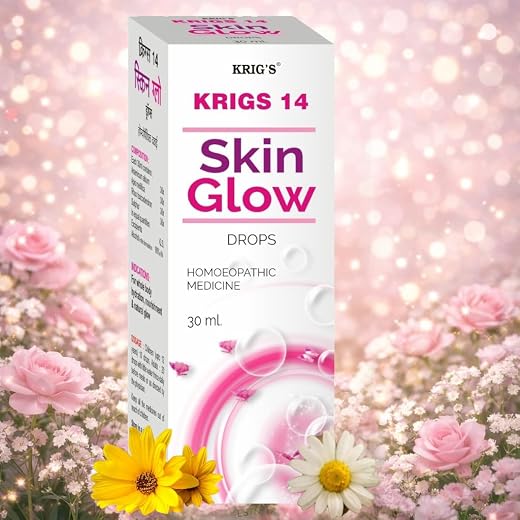 KRIG'S 14 Skin Glow Drops - Homeopathic Medicine For Natural Skin Glow And Hydration 30ml BOTTLE