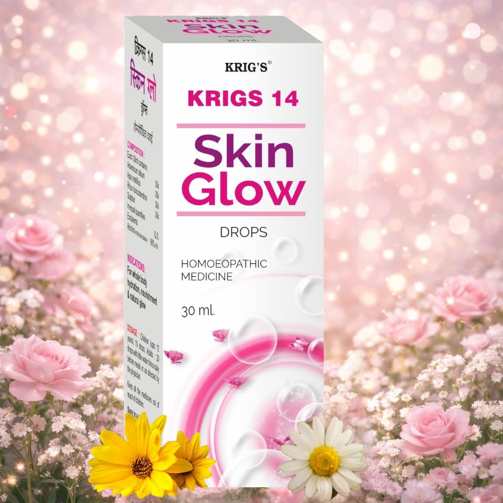 KRIG'S 14 Skin Glow Drops - Homeopathic Medicine For Natural Skin Glow And Hydration 30ml BOTTLE-image-11