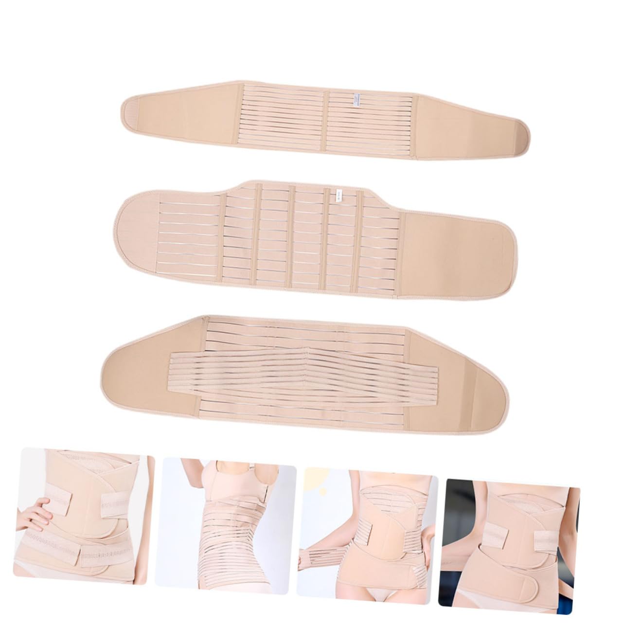 VALICLUD 3pcs Maternity Belly Support Belt Section Belly Binder for Running Yoga Safe Breathable