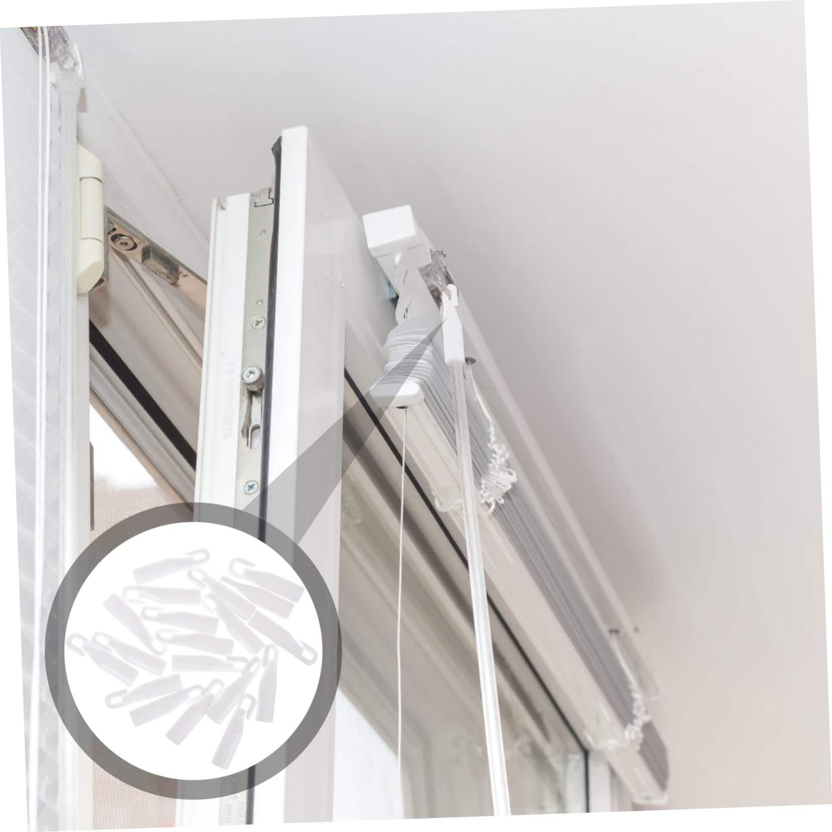 STOBAZA 80pezzi Ganci per Tende Pom Accessori per Tende Verticali Facili da Installare e Sostituire e Altri Modelli Ganci Semplici e Pratici per Ogni Design