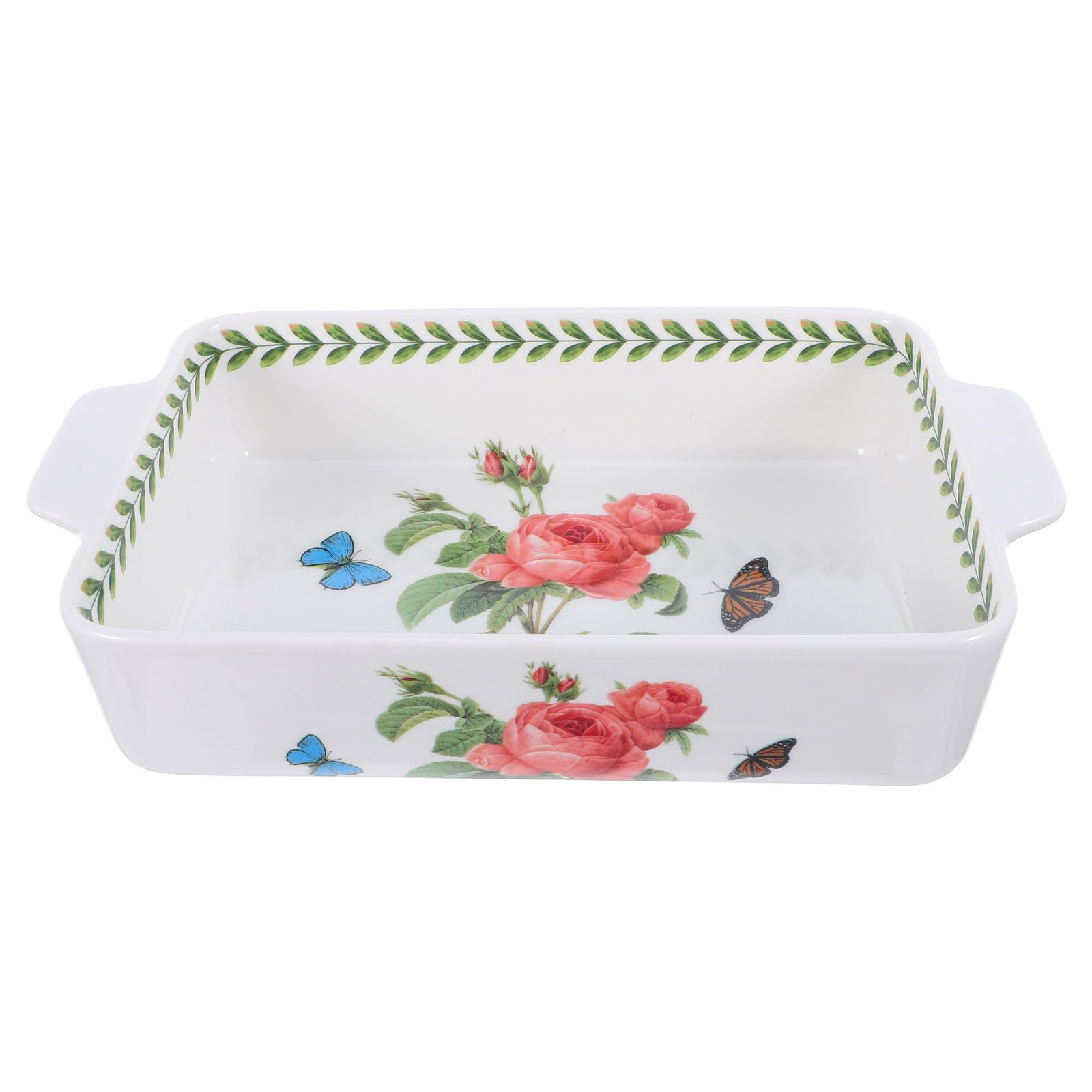 OSALADI Prostokątna ceramiczna forma do pieczenia z podwójnym uchem,