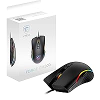 MSI FORGE GM300 Gaming Mouse – Sensore ottico 7200 DPI, design simmetrico
