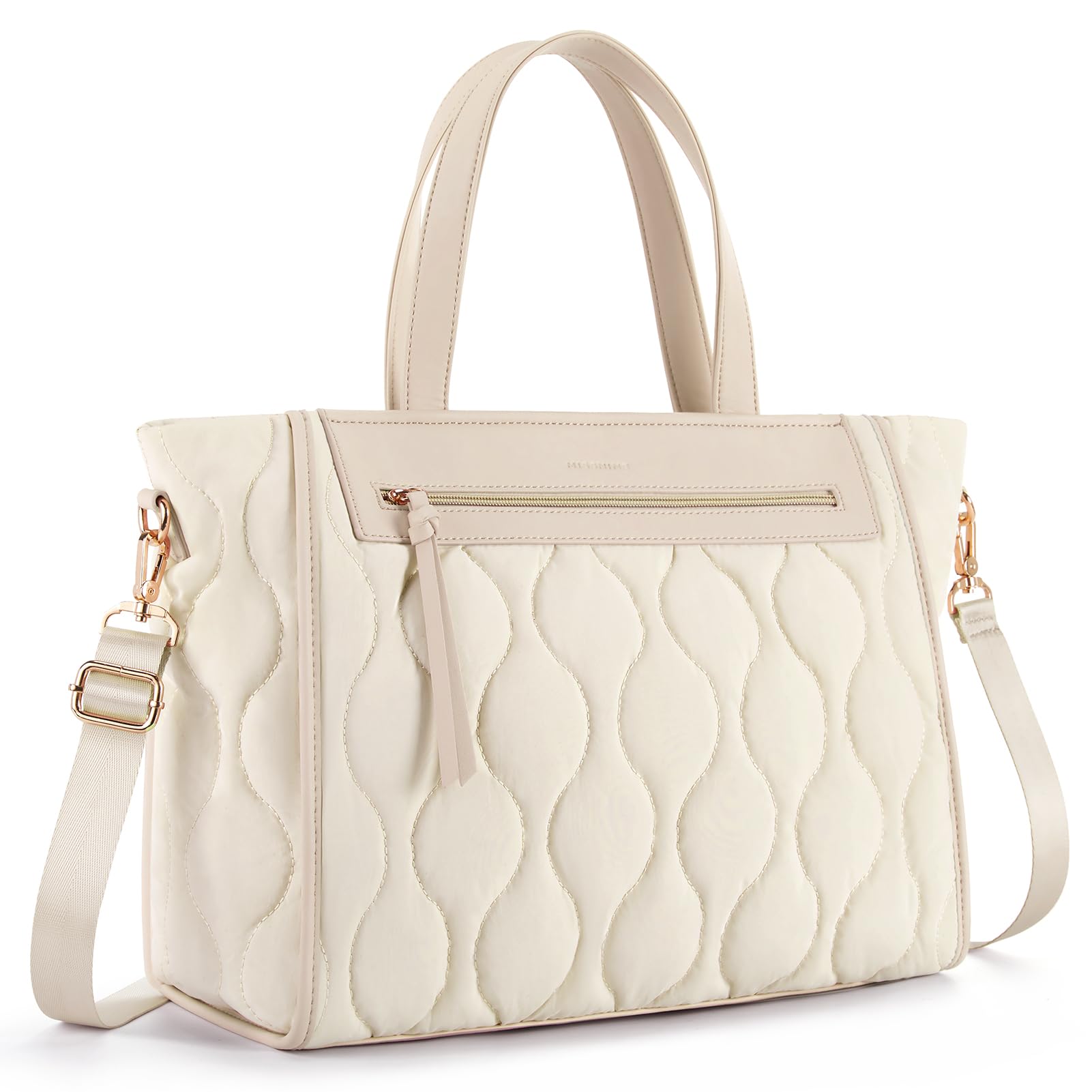 Missnine Tote Bag for Women, Lightweight Puffer Tote Bag, Large Capacity Quilted Shoulder Handbag for Travel, Work, Gym