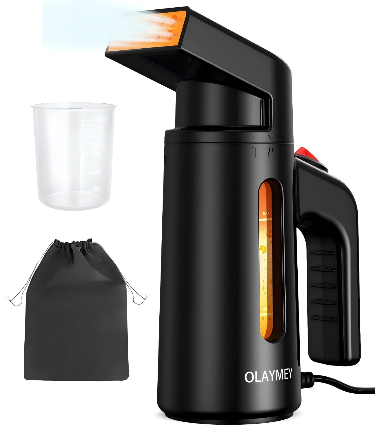OLAYMEY Steamer Dampfglätter, Tragbarer Steamer Dampfbürste Faltenentferner, Handheld Garment Steamer,Tragbarer Dampfglätter