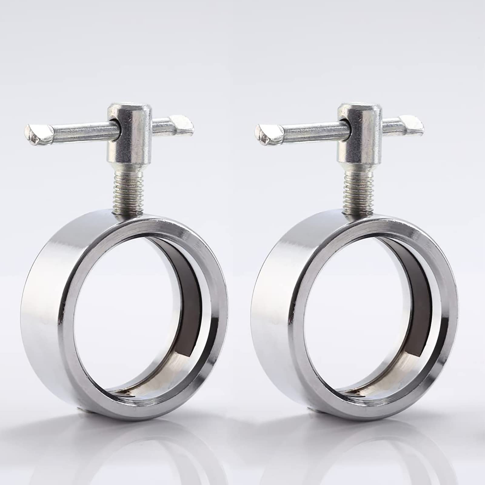Barbell Collars, Pair of Quick Release Stainless Steel 2 inch Olympic Weight Bar Plate Locks Collar Clips Barbell Stainless Steel clamp for Fitness Workout Weightlifting Training